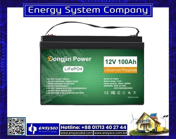 Dongjin Power DJDC LifePO4 12V 100Ah Lithium Battery