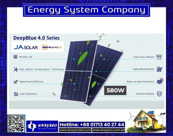 580 Watt JA Mono Solar Panel